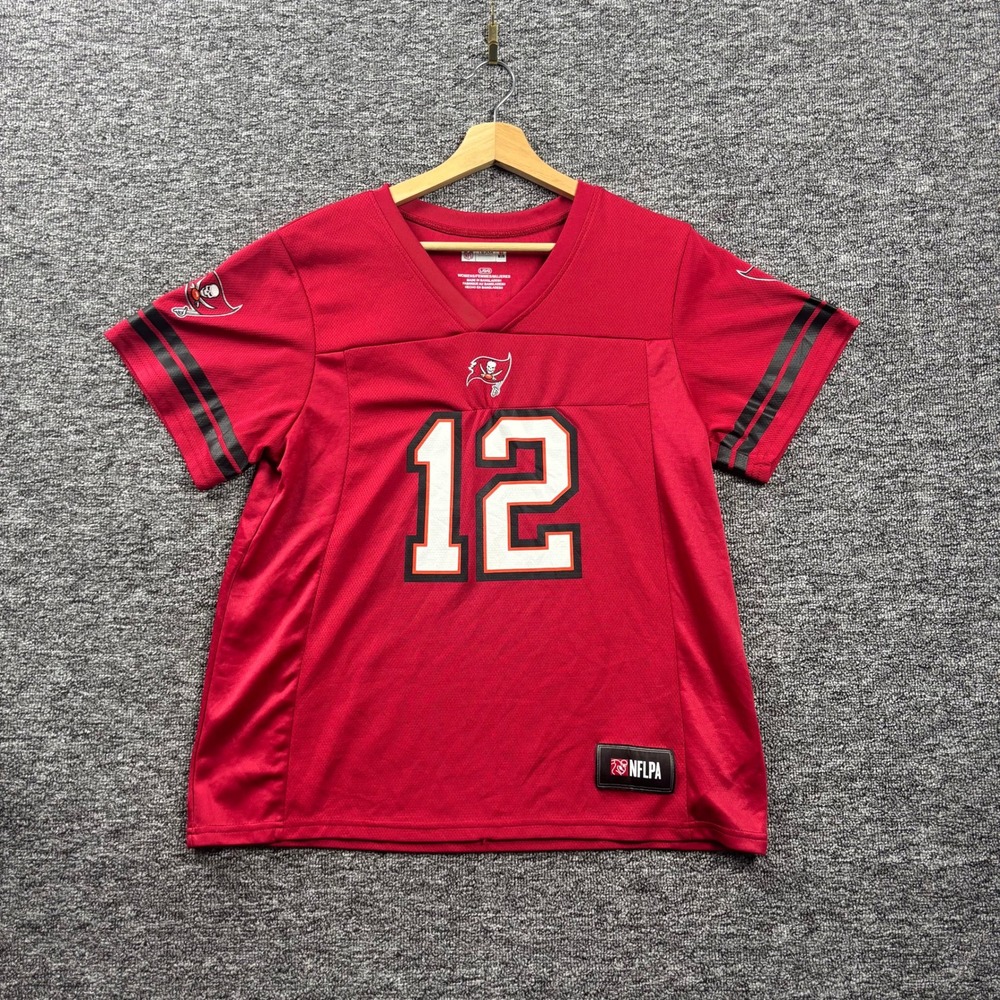 Womens NFL Team Apparel Gameday Tom Brady Buccaneers Red Jersey Size Large